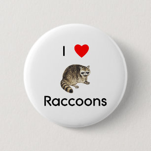 I love raccoons Button