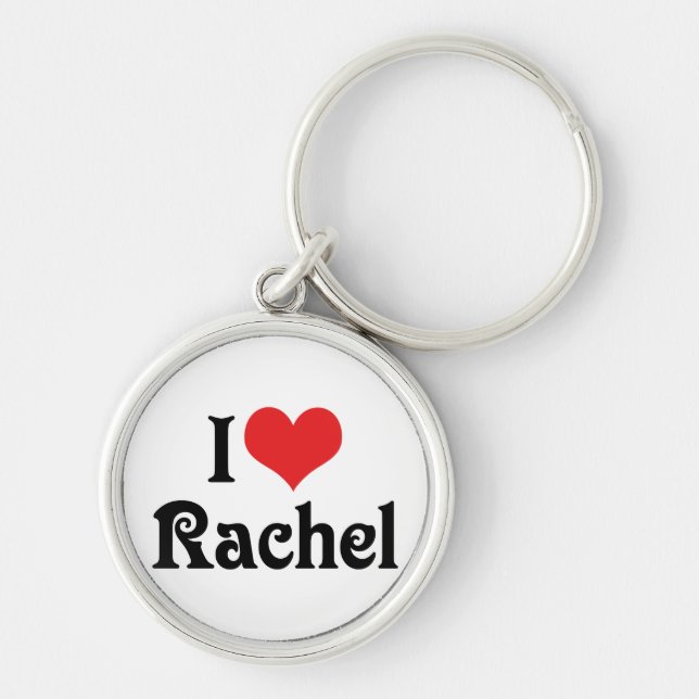 I Love Rachel Key Ring (Front)