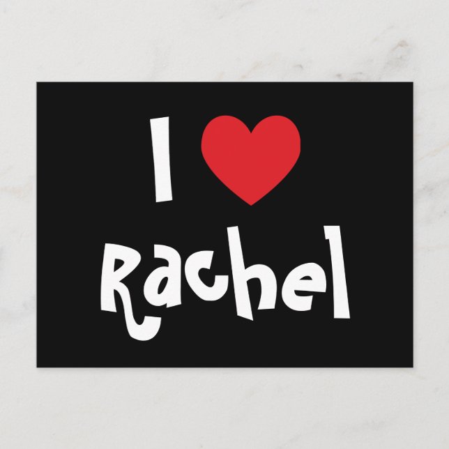 I Love Rachel Postcard (Front)