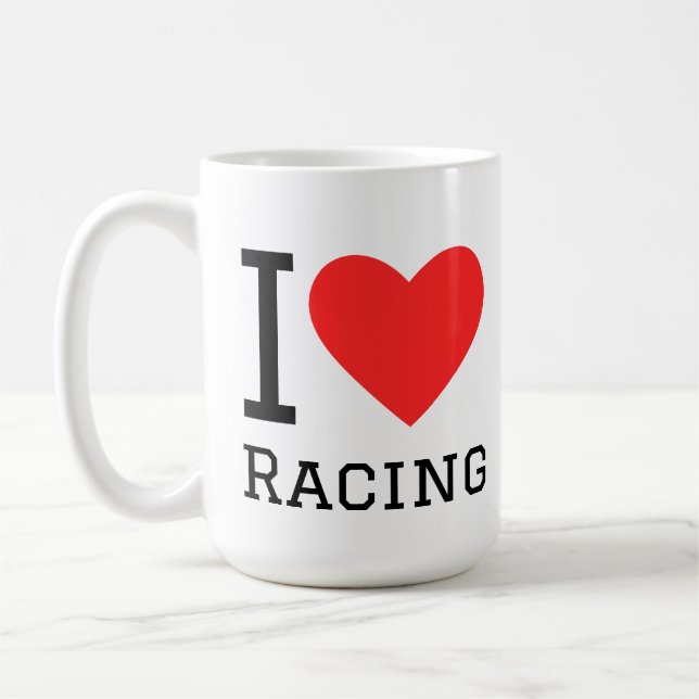 I love racing coffee mug (Left)
