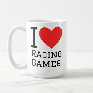 I love racing games coffee mug