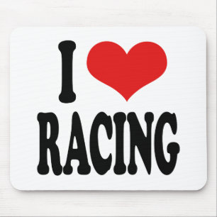I Love Racing Mouse Mat