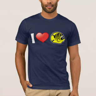 I Love Racoon Butterflyfish T-Shirt