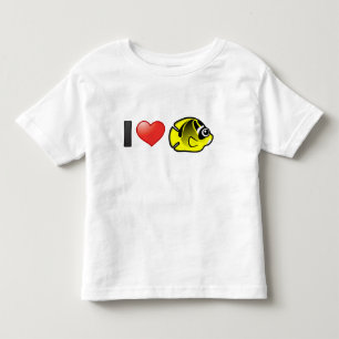 I Love Racoon Butterflyfish Toddler T-Shirt