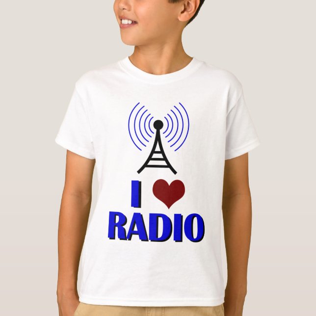 I Love Radio Kids T-Shirt (Front)