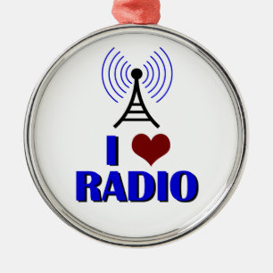 I Love Radio Metal Tree Decoration