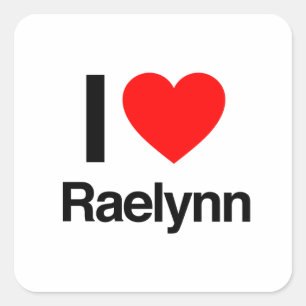i love raelynn square sticker