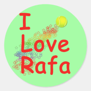 I Love Rafa Tennis Design Classic Round Sticker