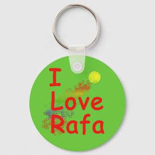 I Love Rafa Tennis Design Key Ring