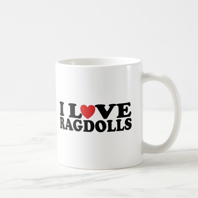 I Love Ragdoll Cats Coffee Mug (Right)