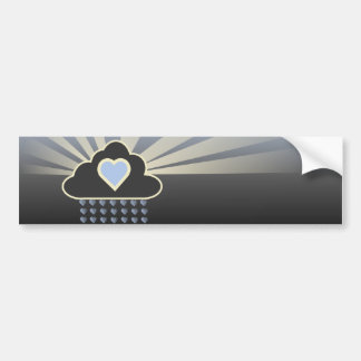 I Love Rain Clouds Bumper Sticker