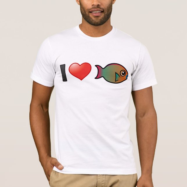 I Love Rainbow Parrotfish T-Shirt (Front)