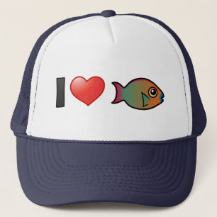 I Love Rainbow Parrotfish Trucker Hat