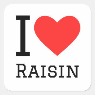 I love raisin  square sticker