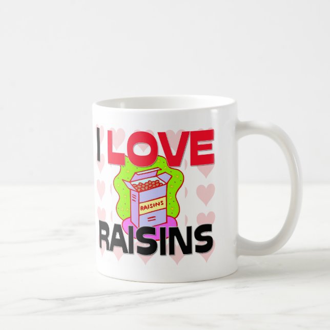 I Love Raisins Coffee Mug (Right)