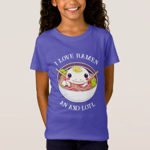 I Love Ramen Axolotl Pun T-Shirt