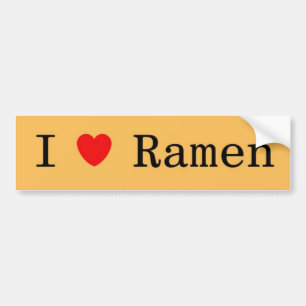 I Love Ramen Bumper Sticker