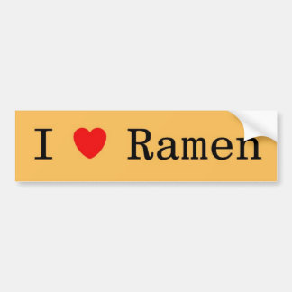 I Love Ramen Bumper Sticker