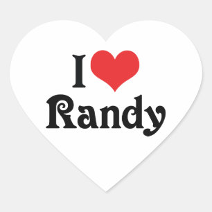 I Love Randy Heart Sticker