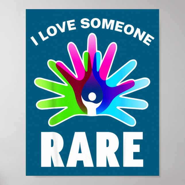 I Love Rare Disease Awareness Shirt - Rare Disease Poster (Front)