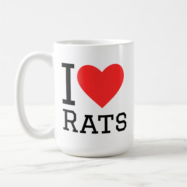I love rats coffee mug (Left)