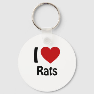 I love Rats Key Ring