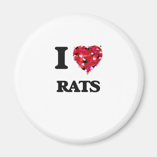I love Rats Magnet (Front)