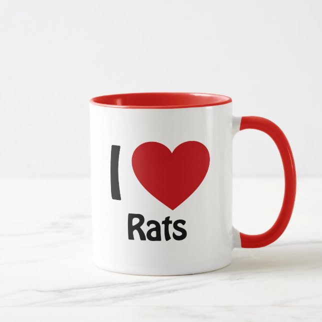 I love Rats Mug (Right)