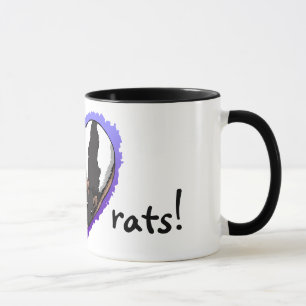 I love rats! Mug: Hooded rats Mug