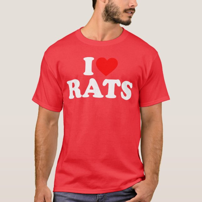 I Love RatsI Heart Rats vintage T-Shirt (Front)