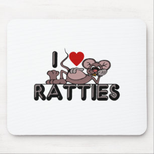 I Love Ratties Mouse Mat