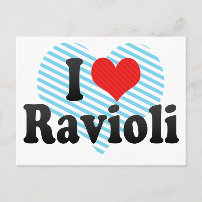 I Love Ravioli Postcard (Front)