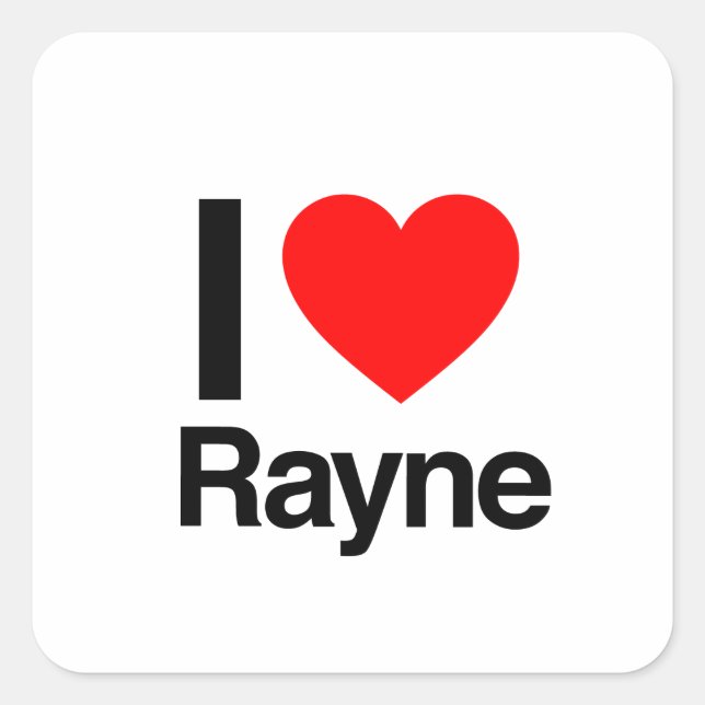 i love rayne square sticker (Front)