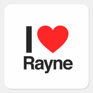 i love rayne square sticker