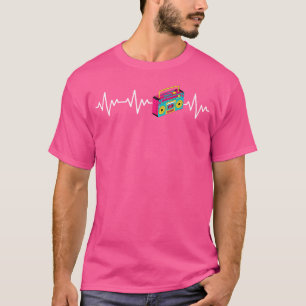 I Love Rb Heartbeat Vintage Radio Cassette 90'S Rn T-Shirt