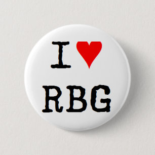 i love rbg 6 cm round badge