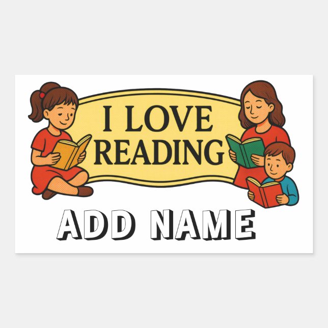 I LOVE READING BOOK LABEL (Front)