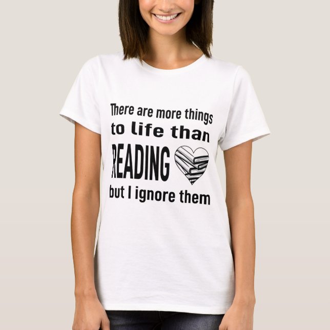 I Love Reading Book Lover Reader Librarian Teacher T-Shirt (Front)
