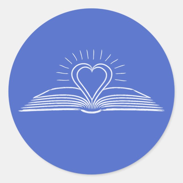 I love reading books for book lover classic round sticker (Front)