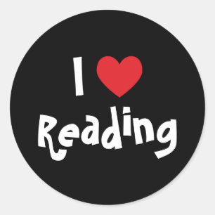 I Love Reading Classic Round Sticker