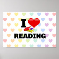 I Love Reading, colourful design