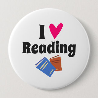 I love Reading design 10 Cm Round Badge