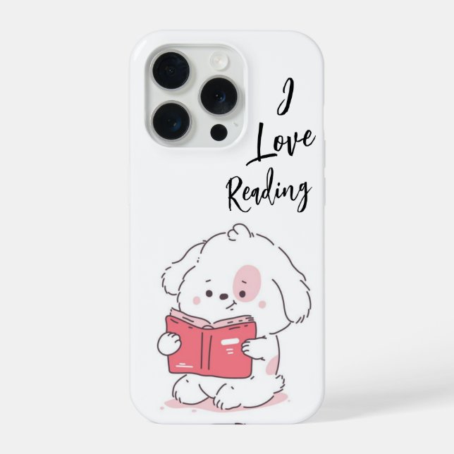 i love reading kawaii cute design iPhone case (Back)