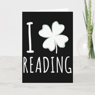 I Love Reading St Patricks Day Gift Idea Lucky Rea Card