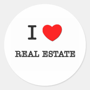 I Love REAL ESTATE Classic Round Sticker