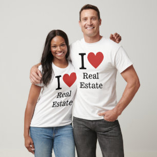 I ❤️ Love Real Estate CUSTOM White T-Shirt