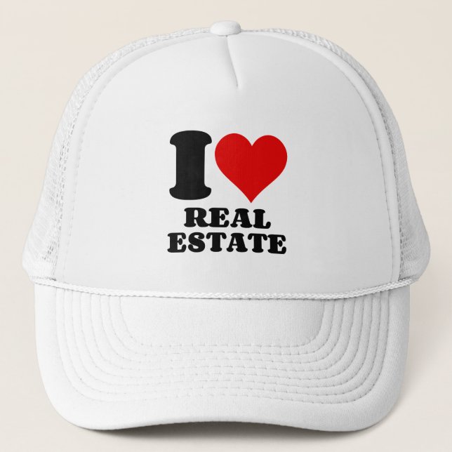 I LOVE REAL ESTATE TRUCKER HAT (Front)