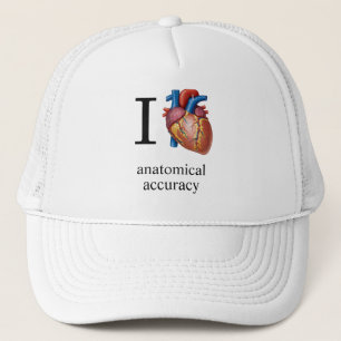 I Love {real heart] Anatomical Accuracy - Improved Trucker Hat