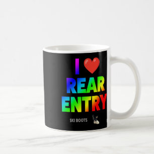 I Love Rear Entry Ski Boots Funny Skier Subtle Ret Coffee Mug