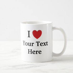 I Love + Reasons Template Mug Add Text (2 lines)
